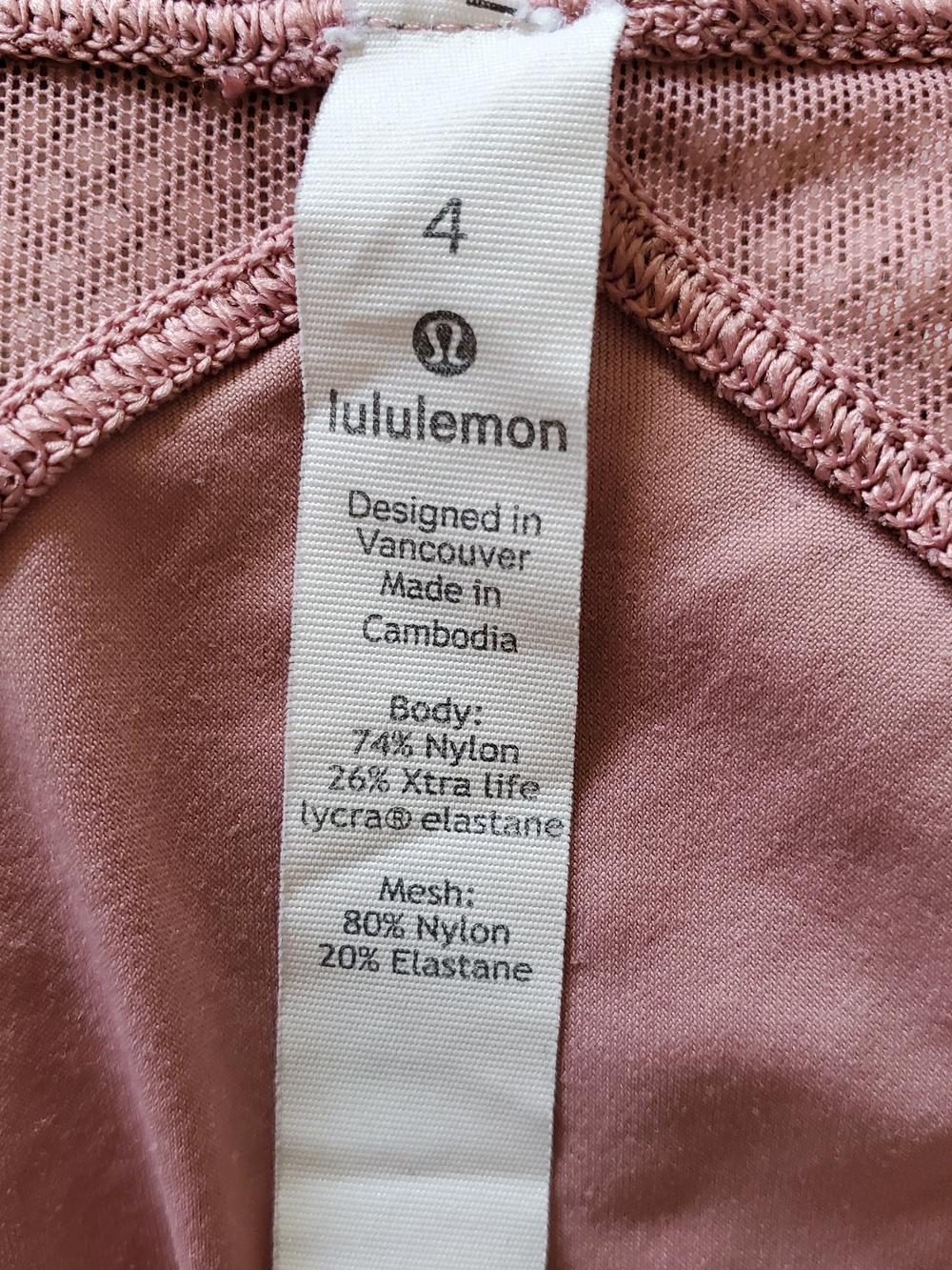 lululemon athletica Short Sleeve Tie-Hem Top in Dusty Rose.  Size 4 - Picture 5 of 5